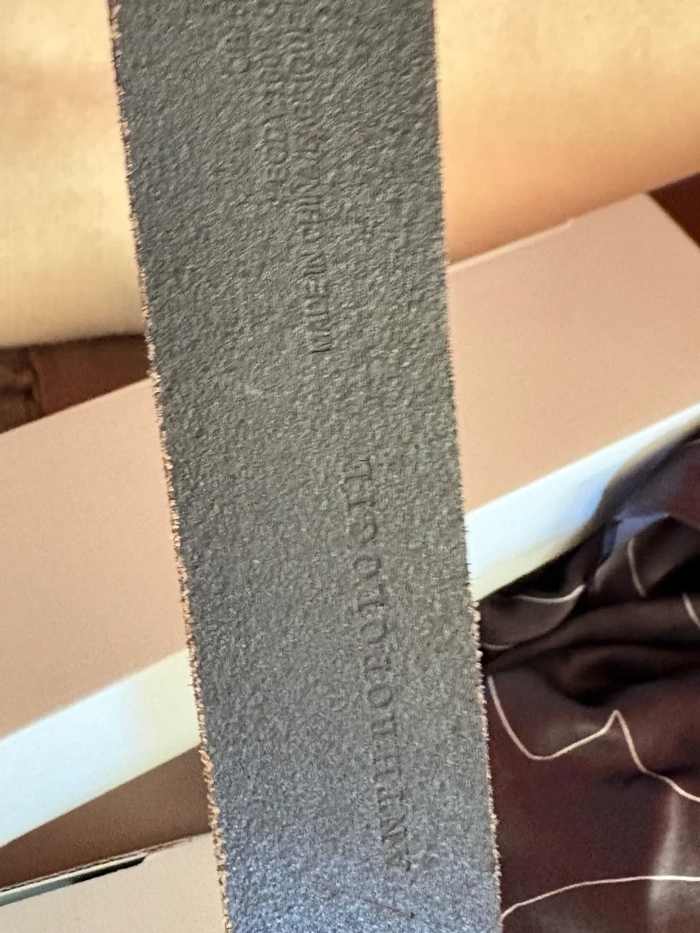 Anthropology Classic Black Leather Belt with Gold Rings